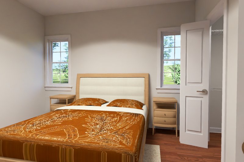 Architectural House Design - Interior - Master Bedroom for Cottage House Plan #513-2455 - 2 bed, 2 bath