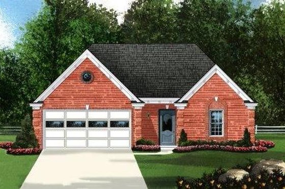 Exterior - Front Elevation for Traditional House Plan #424-163 - 3 bed, 2 bath