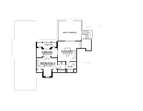 House Plan Design - Country Floor Plan - Upper Floor Plan #937-6