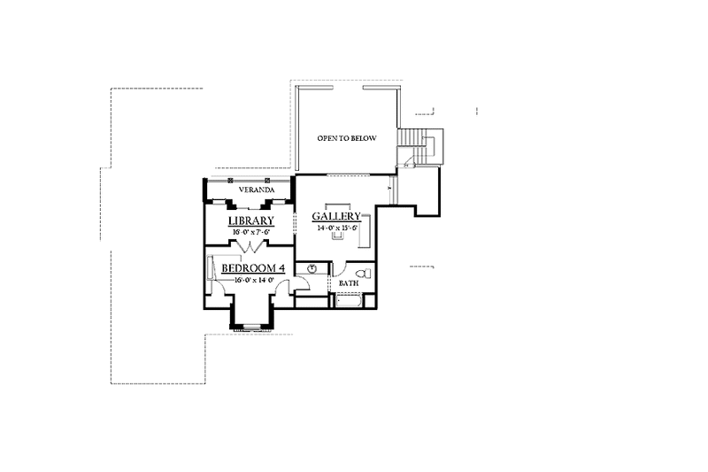 Architectural House Design - Floor Plan - Upper Floor for Country House Plan #937-6 - 4 bed, 3 bath