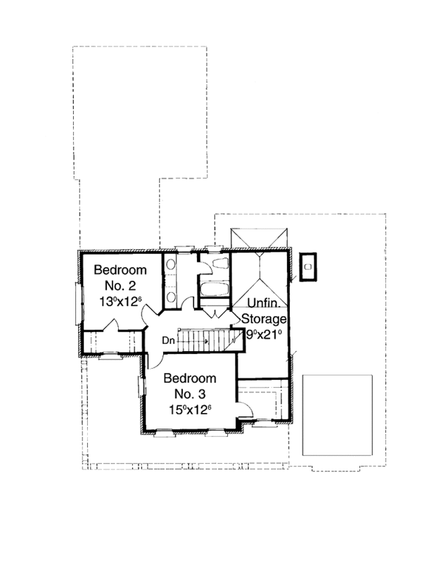 Home Plan - Colonial Floor Plan - Upper Floor Plan #429-162