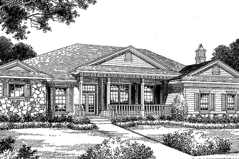 Dream House Plan - Country Exterior - Front Elevation Plan #417-620