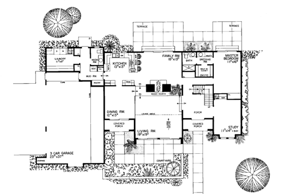 House Blueprint - Mediterranean Floor Plan - Main Floor Plan #72-772