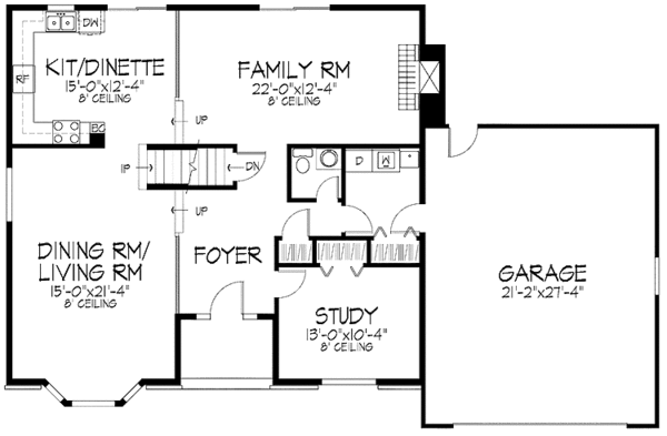 House Design - Traditional Floor Plan - Main Floor Plan #51-714