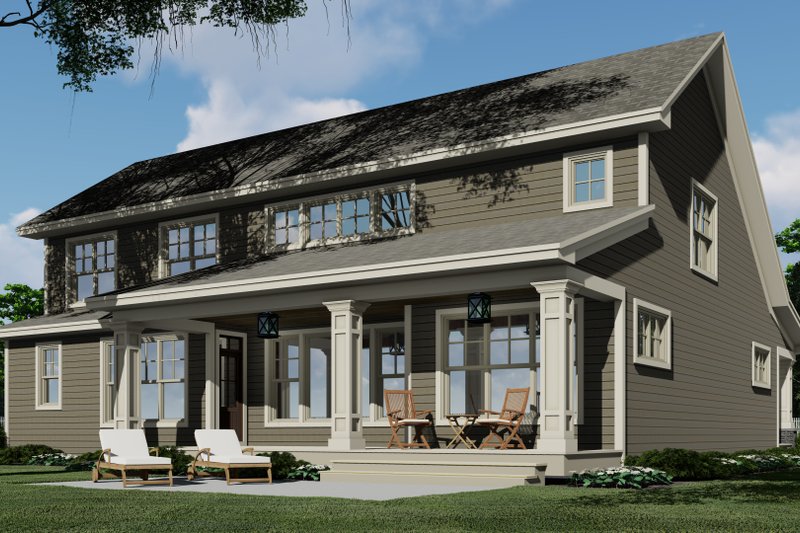 Home Plan - Exterior - Rear Elevation for Traditional House Plan #51-1206 - 4 bed, 3.5 bath