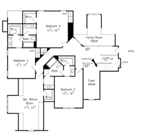 Dream House Plan - Country Floor Plan - Upper Floor Plan #927-366