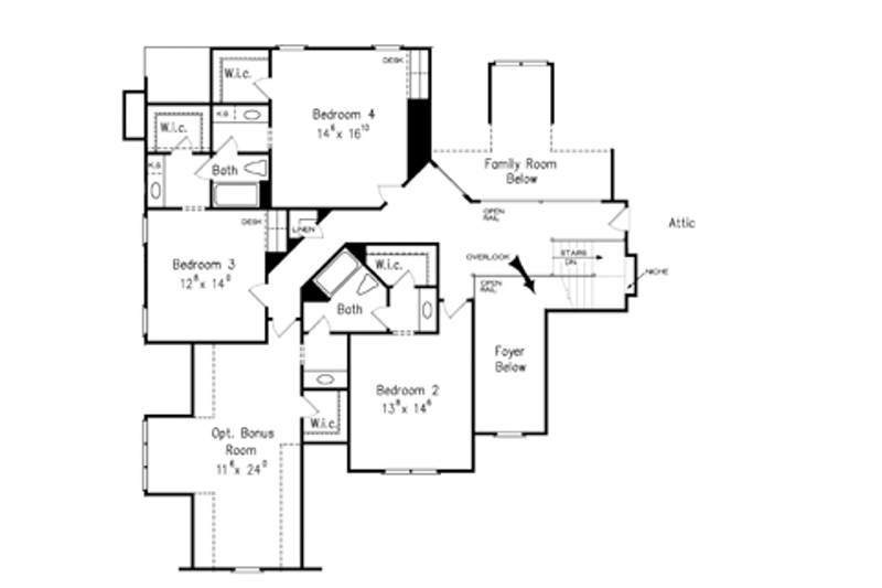 Home Plan - Floor Plan - Upper Floor for Country House Plan #927-366 - 4 bed, 3.5 bath
