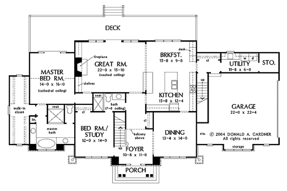 Floor Plan - Main Floor for Country House Plan #929-722 - 4 bed, 3 bath