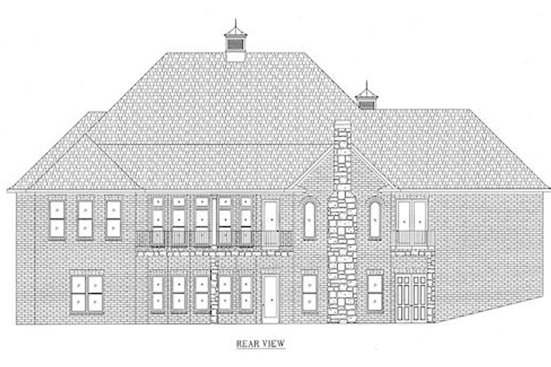 Dream House Plan - Exterior - Rear Elevation for European House Plan #437-21 - 4 bed, 4 bath