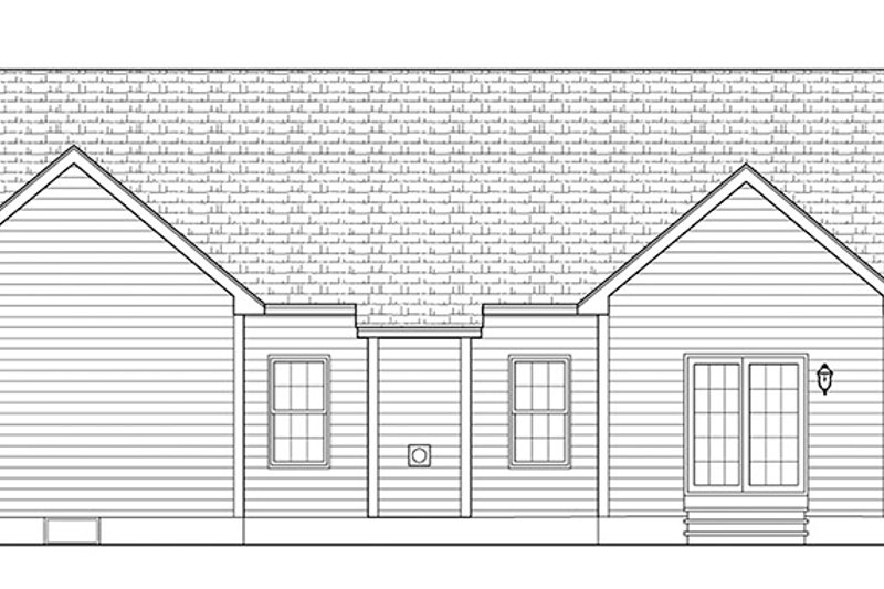 Architectural House Design - Exterior - Rear Elevation for Ranch House Plan #1010-138 - 3 bed, 2 bath