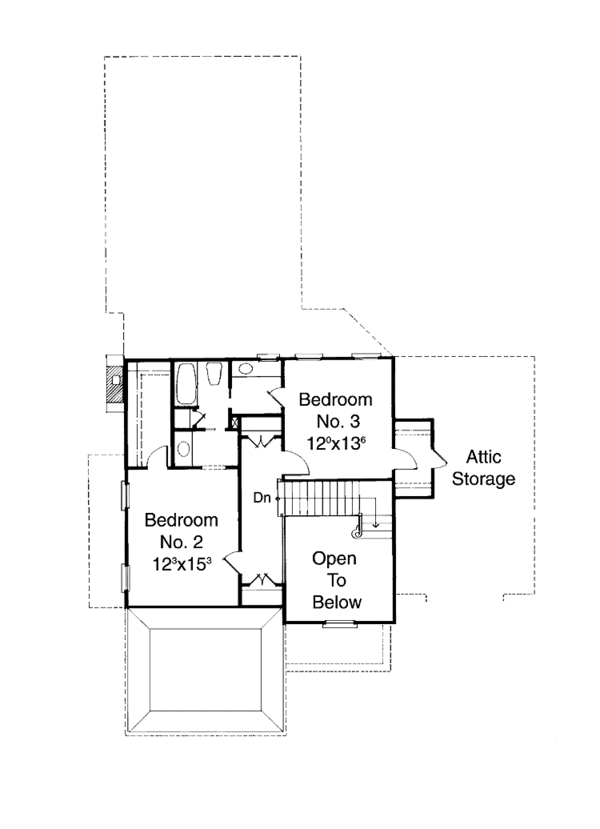 Home Plan - Colonial Floor Plan - Upper Floor Plan #429-159