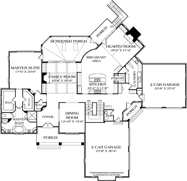 Architectural House Design - European Floor Plan - Main Floor Plan #453-605