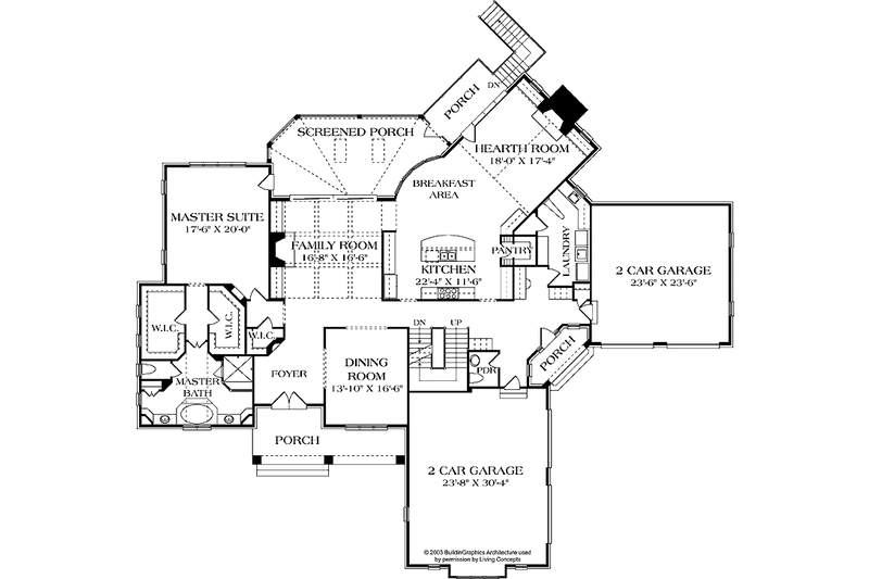 Dream House Plan - Floor Plan - Main Floor for European House Plan #453-605 - 5 bed, 6 bath