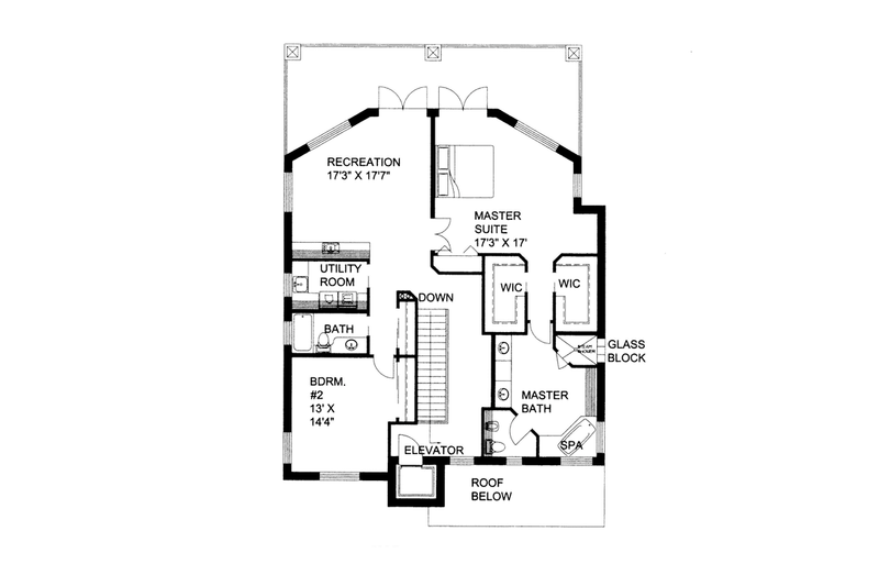 Home Plan - Floor Plan - Upper Floor for Contemporary House Plan #117-862 - 3 bed, 3 bath