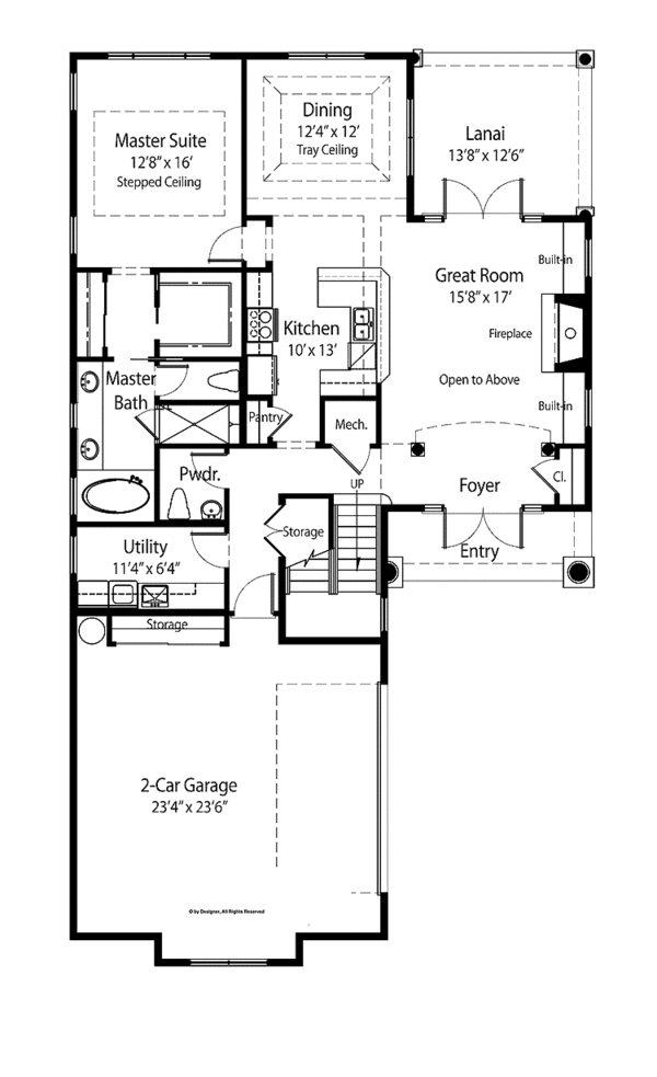 House Design - Country Floor Plan - Main Floor Plan #938-44