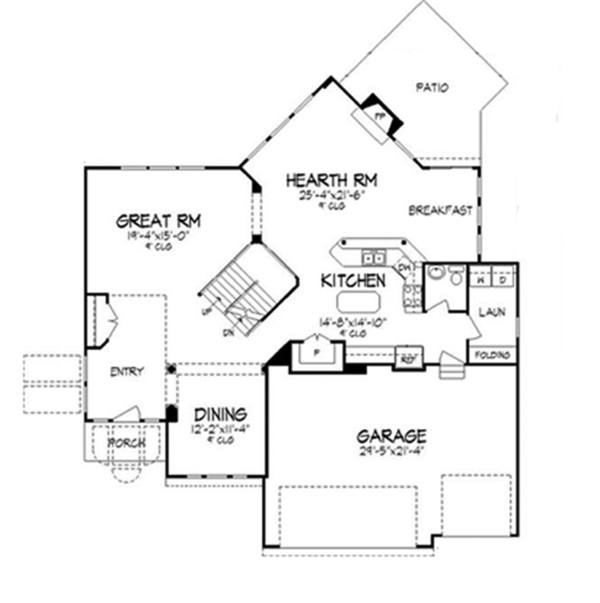 House Plan Design - Contemporary Floor Plan - Main Floor Plan #320-1410