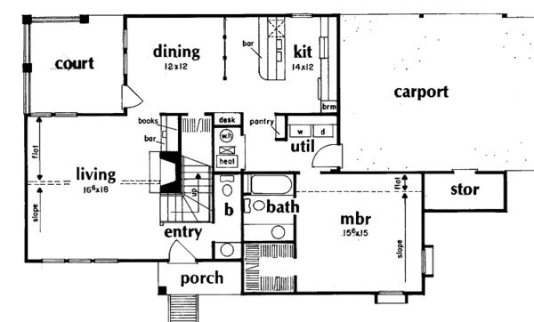 Home Plan - Contemporary Floor Plan - Main Floor Plan #36-567