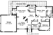 Mediterranean Style House Plan - 3 Beds 2 Baths 1637 Sq/Ft Plan #124-224 