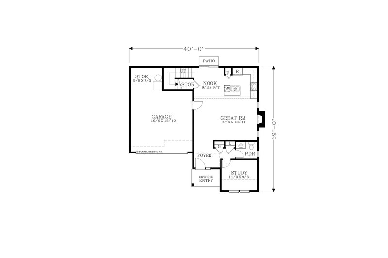 Dream House Plan - Floor Plan - Main Floor for Craftsman House Plan #53-606 - 4 bed, 2.5 bath