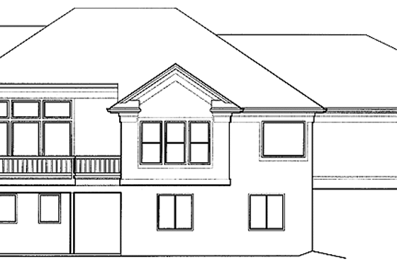 Exterior - Rear Elevation for Mediterranean House Plan #48-779 - 3 bed, 2.5 bath