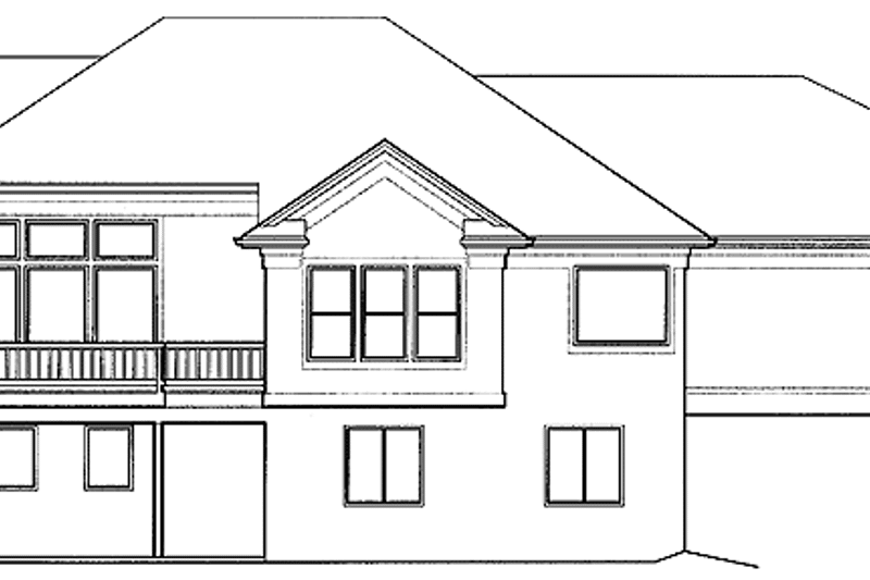 Home Plan - Exterior - Rear Elevation for Mediterranean House Plan #48-779 - 3 bed, 2.5 bath