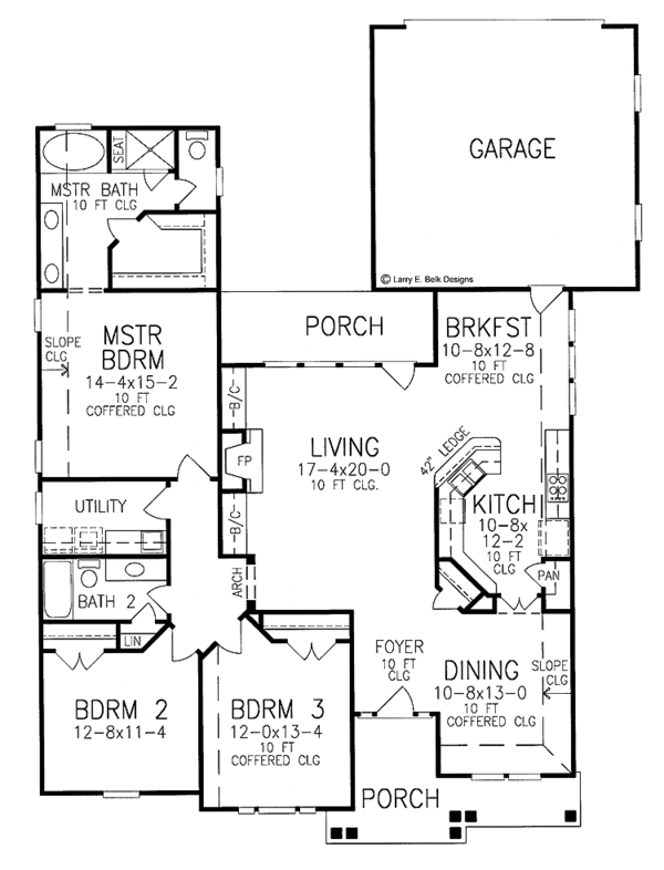 Home Plan - Contemporary Floor Plan - Main Floor Plan #952-224