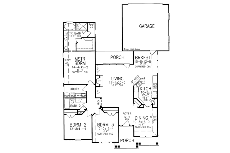 Home Plan - Floor Plan - Main Floor for Contemporary House Plan #952-224 - 3 bed, 2 bath