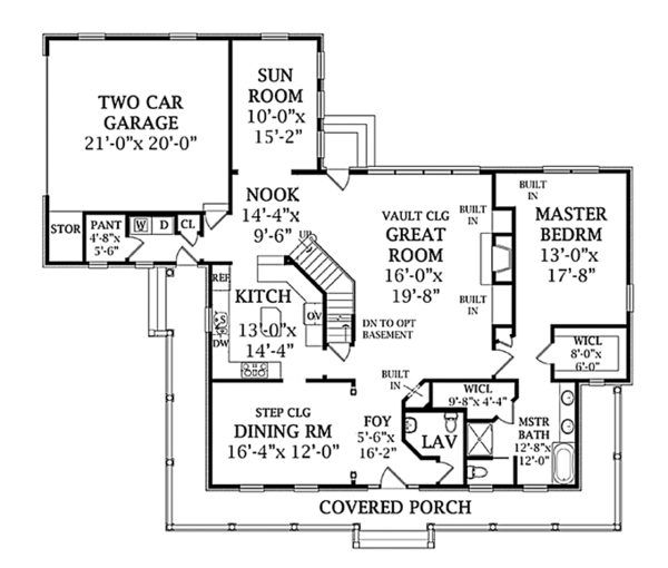 House Blueprint - Country Floor Plan - Main Floor Plan #314-281