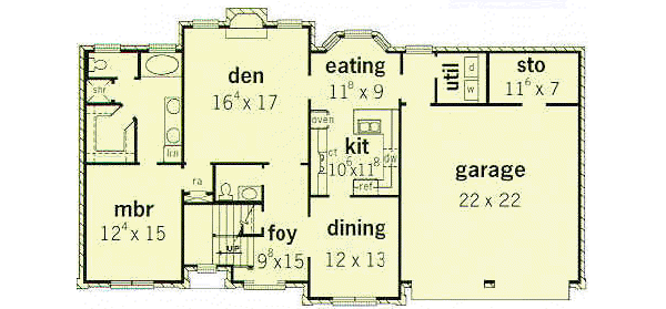 European Floor Plan - Main Floor Plan #16-201