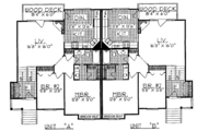 Country Style House Plan - 6 Beds 4 Baths 3156 Sq/Ft Plan #70-1299 