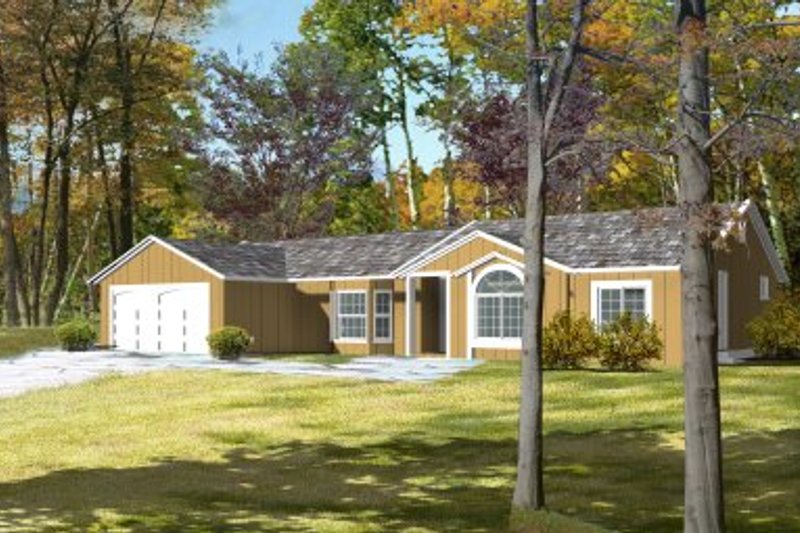 Architectural House Design - Ranch Exterior - Front Elevation Plan #1-409