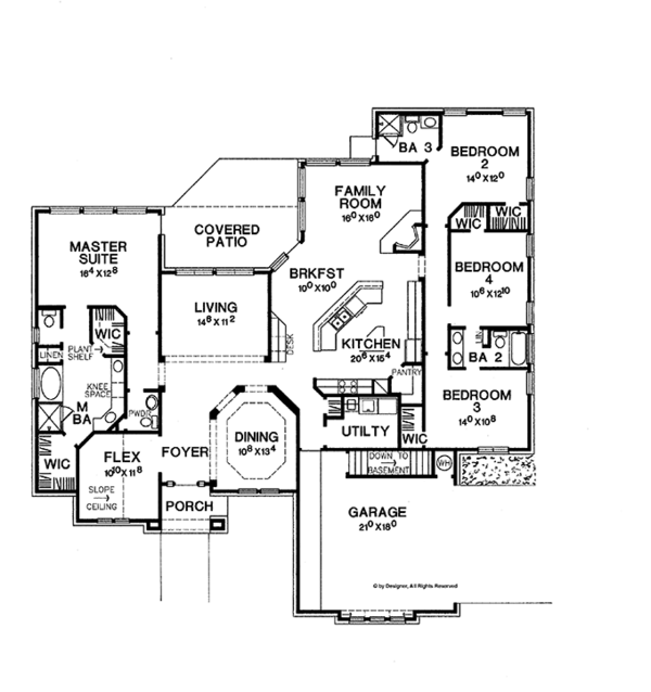 House Design - Mediterranean Floor Plan - Main Floor Plan #472-304