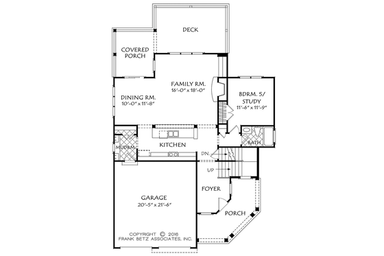 Floor Plan - Main Floor for European House Plan #927-979 - 5 bed, 3 bath