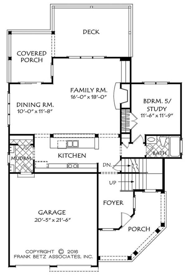 House Blueprint - European Floor Plan - Main Floor Plan #927-979