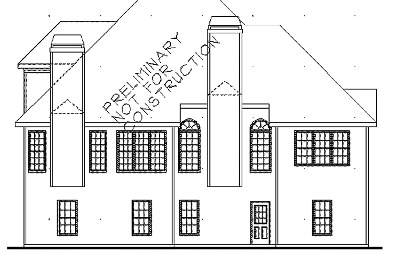 Architectural House Design - Exterior - Rear Elevation for Traditional House Plan #927-583 - 4 bed, 3.5 bath