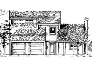 Exterior - Front Elevation 3 for Contemporary House Plan #60-735 - 3 bed, 2.5 bath