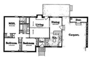 Ranch Style House Plan - 3 Beds 2 Baths 1204 Sq/Ft Plan #36-106 