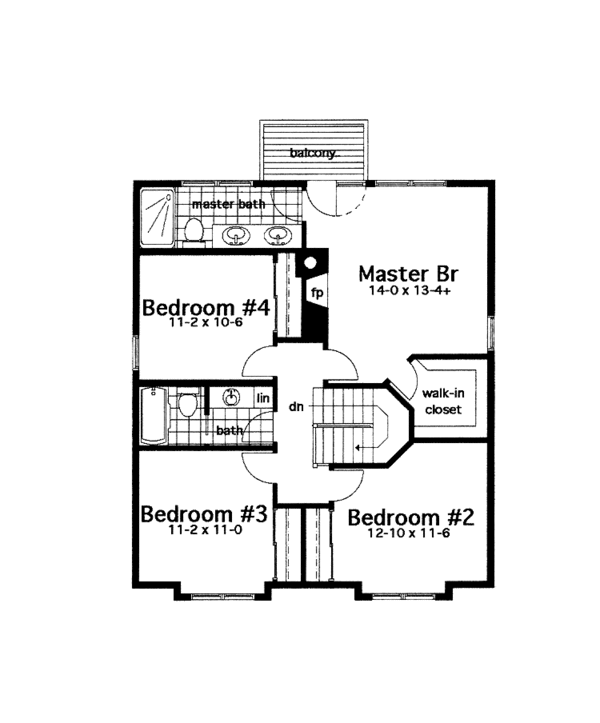 Architectural House Design - Country Floor Plan - Upper Floor Plan #965-6