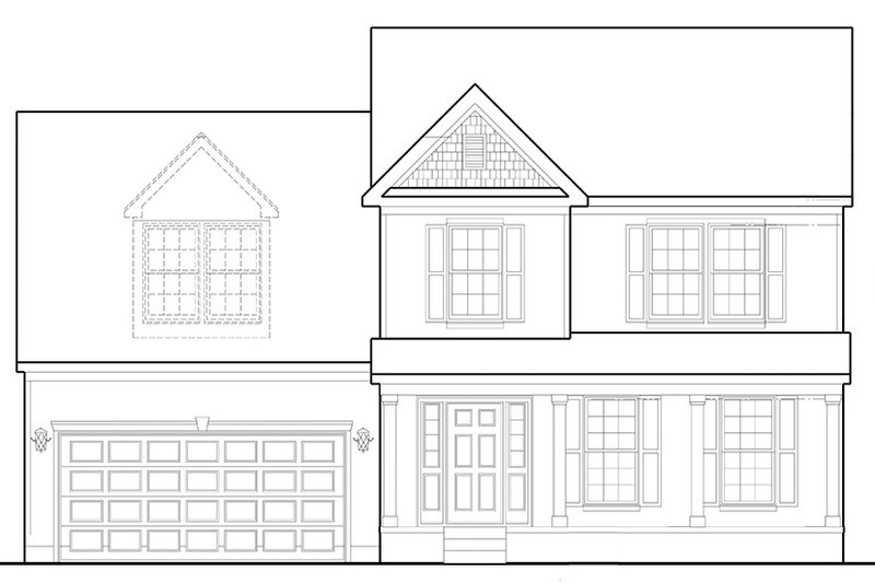 Architectural House Design - Exterior - Front Elevation 3 for Colonial House Plan #1053-67 - 3 bed, 2.5 bath