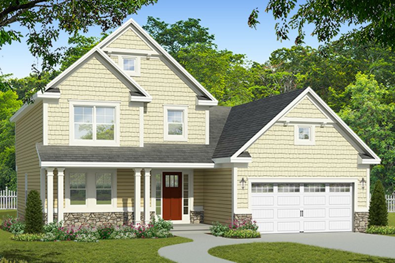 Dream House Plan - Colonial Exterior - Front Elevation Plan #1010-182