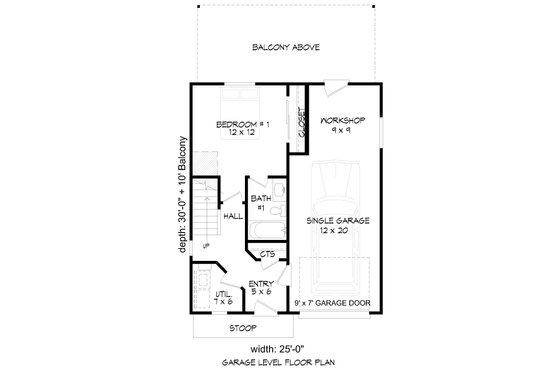 Floor Plan - Lower Floor for Traditional House Plan #932-438 - 3 bed, 2 bath