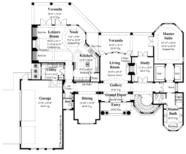 House Design - European Floor Plan - Main Floor Plan #930-259