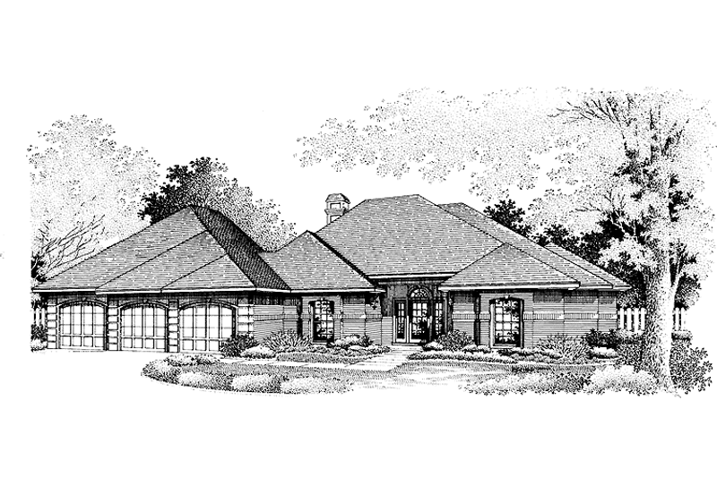 Dream House Plan - Exterior - Front Elevation 3 for European House Plan #320-968 - 3 bed, 2 bath