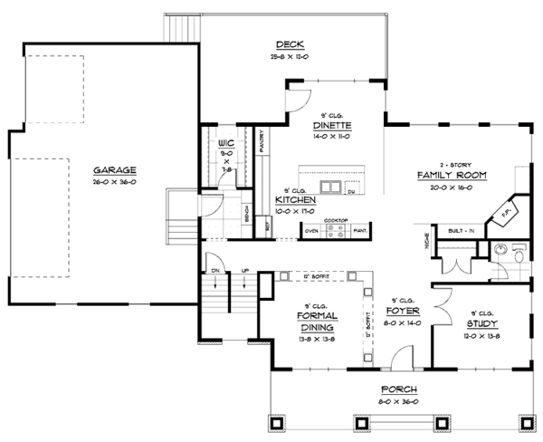 House Plan Design - Traditional Floor Plan - Main Floor Plan #51-663