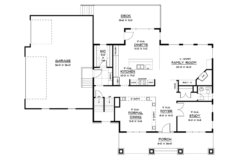 Dream House Plan - Floor Plan - Main Floor for Traditional House Plan #51-663 - 3 bed, 2.5 bath