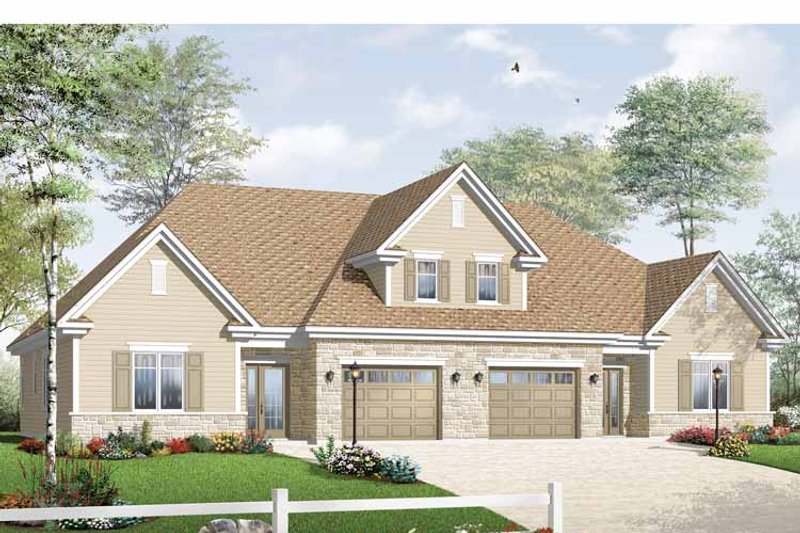 Dream House Plan - Exterior - Front Elevation 3 for European House Plan #23-2453 - 6 bed, 2 bath