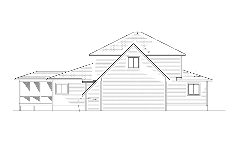 Architectural House Design - Exterior - Rear Elevation 1 for Craftsman House Plan #939-5 - 4 bed, 3.5 bath