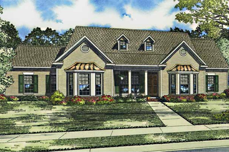 Dream House Plan - Ranch Exterior - Front Elevation Plan #17-3014