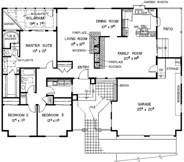 Country Floor Plan - Main Floor Plan #60-989