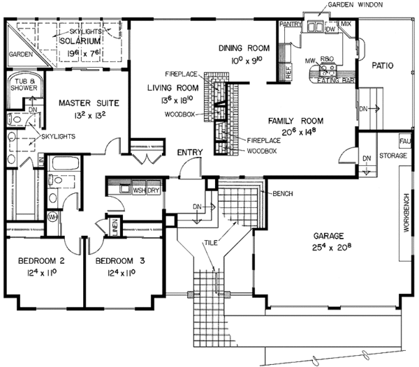 House Design - Country Floor Plan - Main Floor Plan #60-989